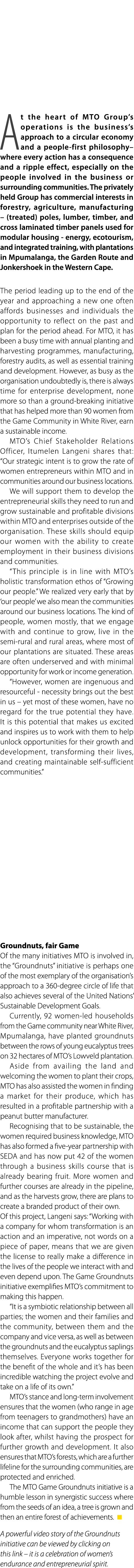 At the heart of MTO Group’s operations is the business’s approach to a circular economy and a people first philosophy...