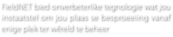 FieldNET bied onverbeterlike tegnologie wat jou instaatstel om jou plaas se besproeeiing vanaf enige plek ter w reld ...