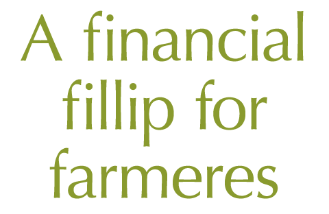 A financial fillip for farmeres