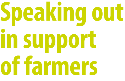 Speaking out in support of farmers