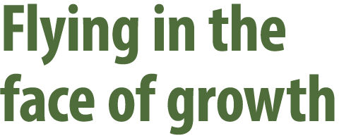 Flying in the face of growth