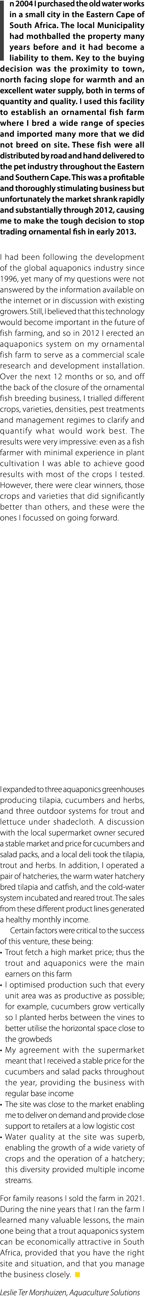 In 2004 I purchased the old water works in a small city in the Eastern Cape of South Africa. The local Municipality h...