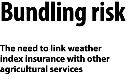 Bundling risk The need to link weather index insurance with other agricultural services 