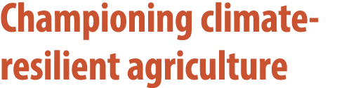 Championing climate resilient agriculture