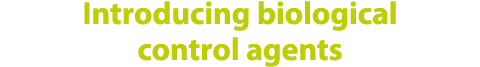 Introducing biological control agents
