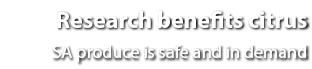Research benefits citrus SA produce is safe and in demand