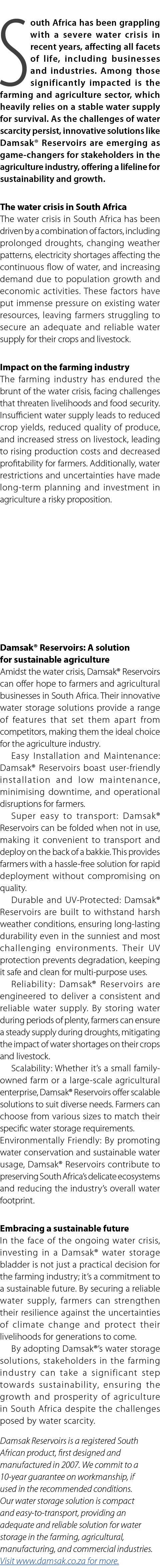 South Africa has been grappling with a severe water crisis in recent years, affecting all facets of life, including b...