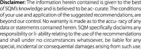 Disclaimer: The information herein contained is given to the best of SQM’s knowledge and is believed to be ac curate....