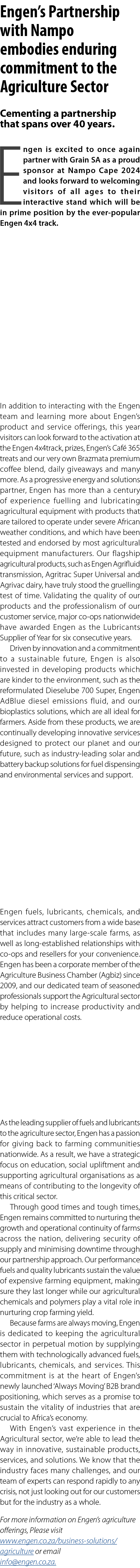 Engen’s Partnership with Nampo embodies enduring commitment to the Agriculture Sector Cementing a partnership that sp...