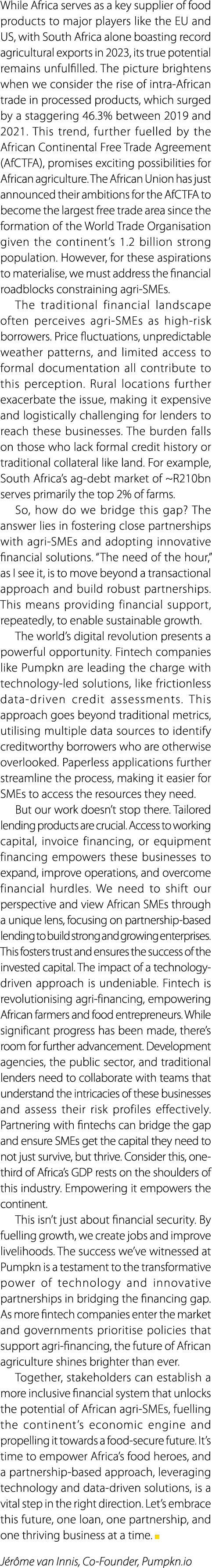 While Africa serves as a key supplier of food products to major players like the EU and US, with South Africa alone b...