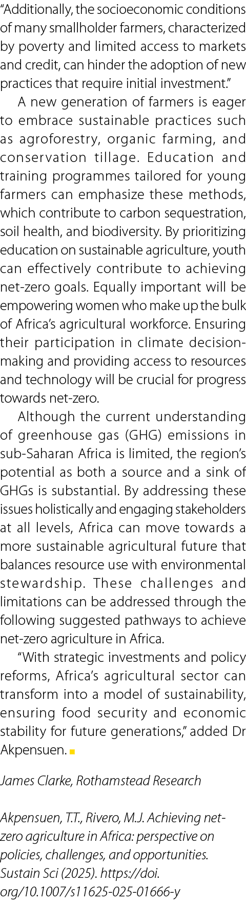 &ldquo;Additionally, the socioeconomic conditions of many smallholder farmers, characterized by poverty and limited access ...