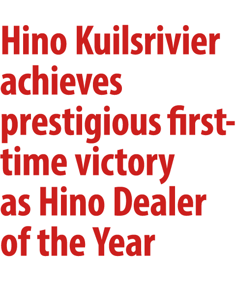 Hino Kuilsrivier achieves prestigious first time victory as Hino Dealer of the Year 