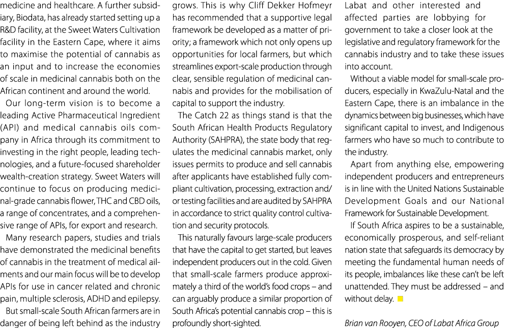 medicine and healthcare. A further subsidiary, Biodata, has already started setting up a R&D facility, at the Sweet W...