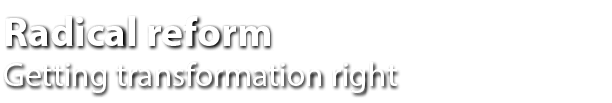 Radical reform Getting transformation right